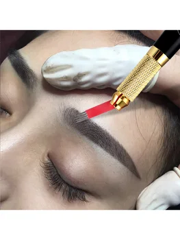 

Microblading Needles Shading Permanent Make up Supplies Professional Disposable Sterilized Fog Tattoo Blade for Eyebrow 50pcs