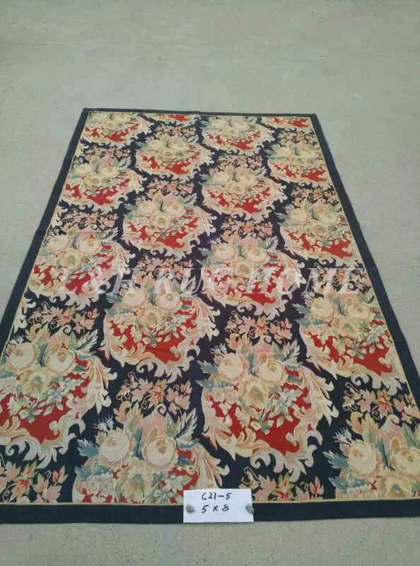 Free Shipping 5 X8 French Woolen Aubusson Rug Handmade 100 New French Woolen Aubusson Rug Handmade