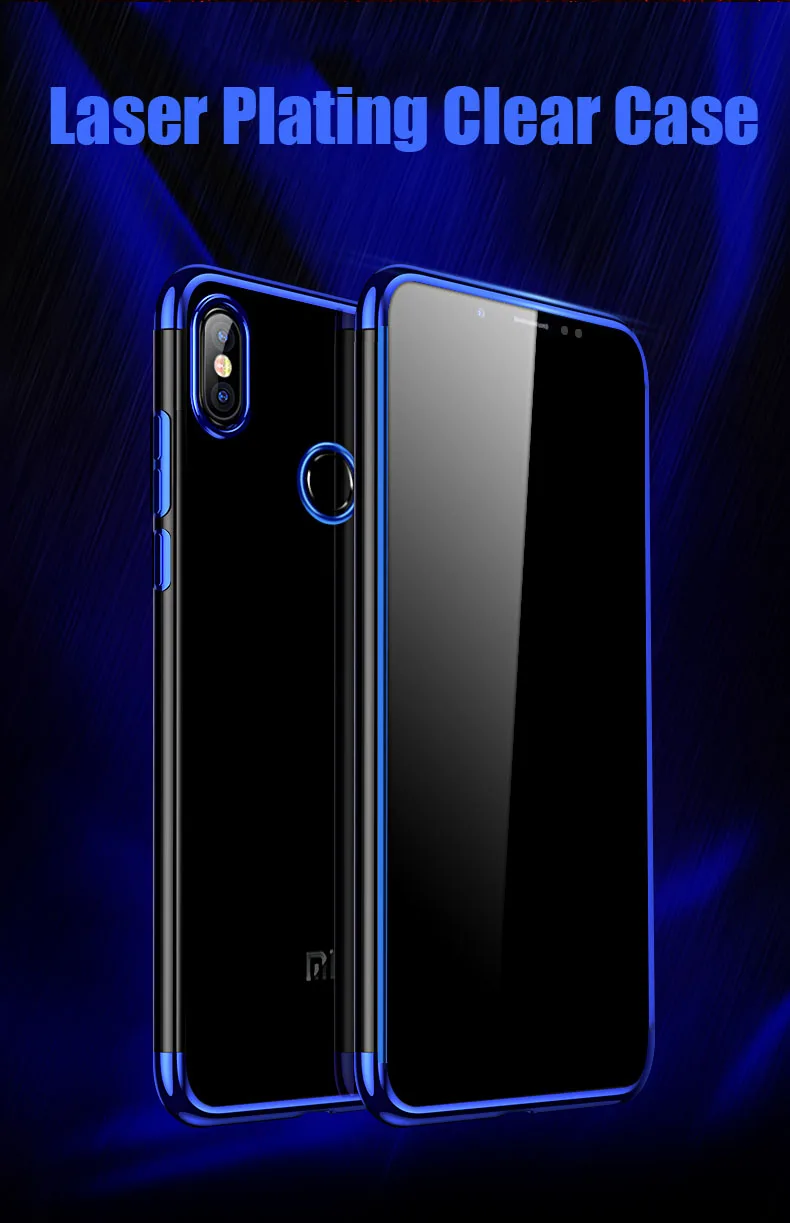 Ультратонкий Мягкий ТПУ чехол для Xiaomi Mi 9 SE Honor 8 Lite A1 A2 RedMi S2 Note 7 Pro 5 Plus 6A 5A премьер Глобальный силиконовый чехол с металлическим эффектом