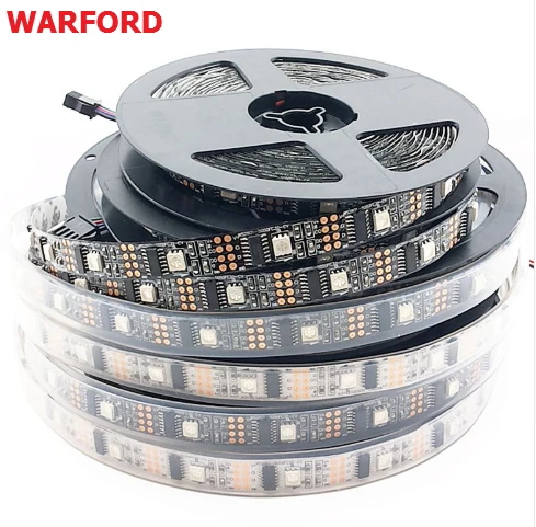 5 м/рулон DC5V ws2801 индивидуально адресуемых 32led/М 5050 цветных (RGB) светодиодных лент 12