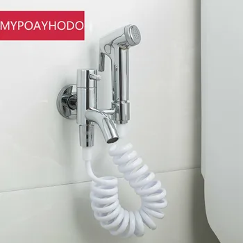 

Brass Toilet Bibcock Protable Hand Held Bidet Shower Spray Gun/Women Bidet Faucet Shattaf Shower Set Wall Mounted torneira ducha