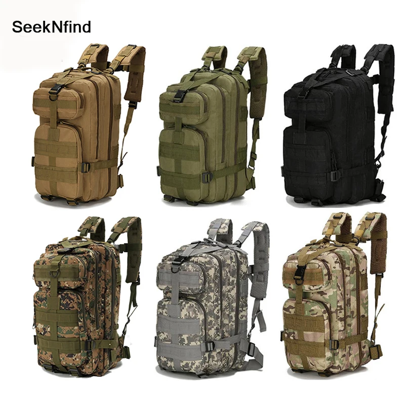 1000D Nylon Tactical Backpack Military Backpack Waterproof Army Rucksack Outdoor Sports Camping Hiking Fishing Hunting 28L Bag