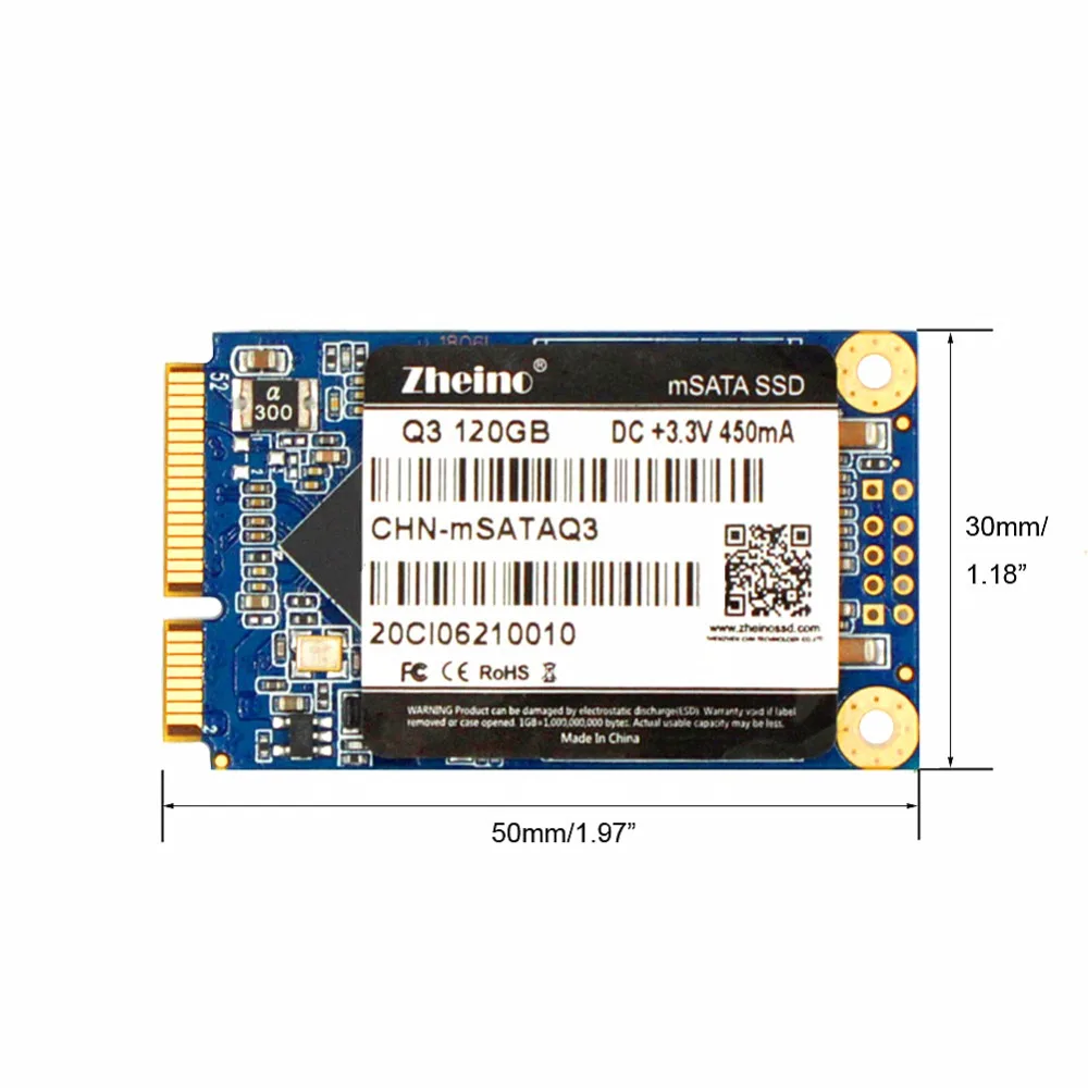 MSATA 120 ГБ 240 ГБ 480 ГБ SSD Q3 жесткий диск Dirve 3D TLC NAND флэш-память Zheino Внутренний твердотельный диск для ПК ноутбука