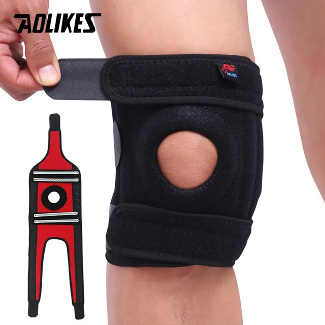 AOLIKES Mountaineering Knee Pad with 4 Springs Support Cycling Knee