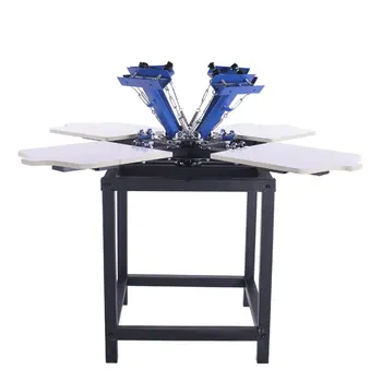 

Popular 4 Color 4 Station Silk Screen Printing with stand