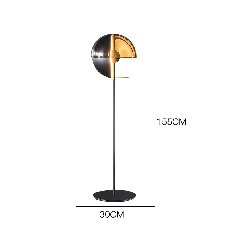 Постмодерн, светодиодный напольный светильник для спальни, гостиной, стоячие светильники, скандинавские напольные светильники, освещение для дома, декоративное освещение - Цвет абажура: D30cm  H155cm