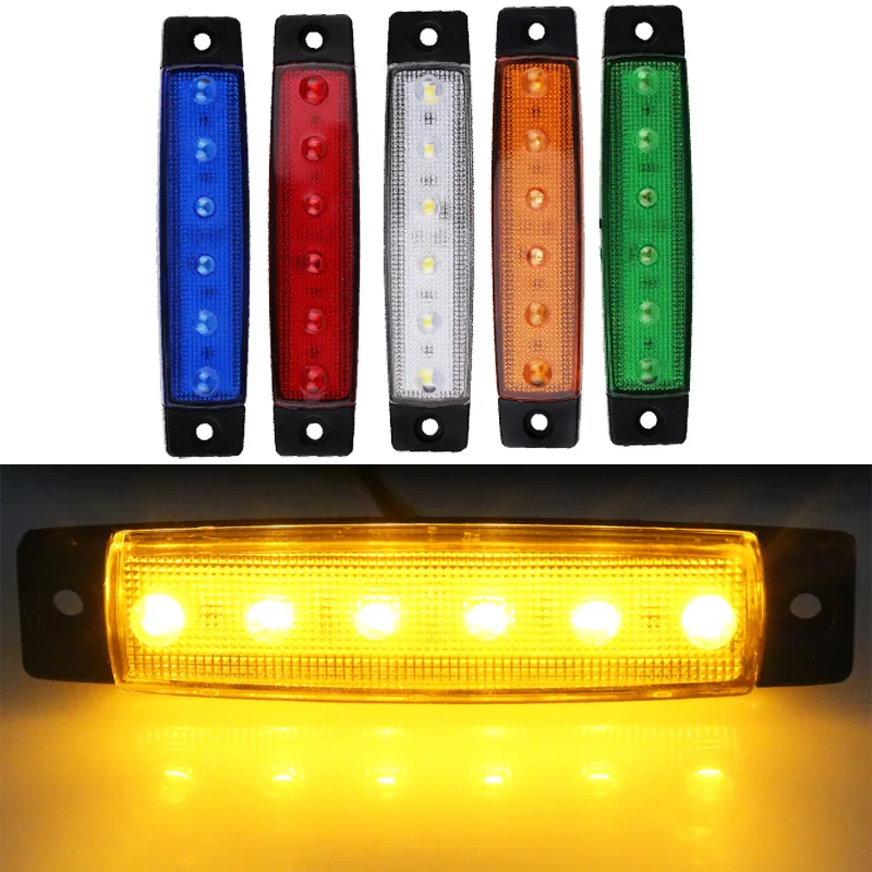 2pcs 6led Car Truck Trailer Rear Tail Stop Turn Light Indicator Lamp