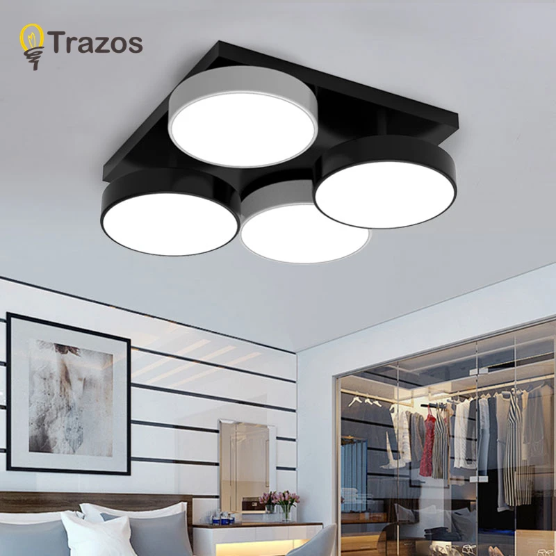 

TRAZOS Acrylic Modern ceiling lights for living room bedroom White Simple Plafon led ceiling lamp home lighting fixtures 220v