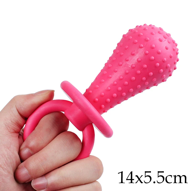 New Big Nipple Dog Toy TPR Rubber Pet Dog Toys TPR Material Toothed Gear Style Pet Chewing Toy Bite-resisitence 3 Color 14cm (4)