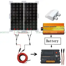 200W 2*100W 12V Mono Solar PANEL With CMG solar charger intelligent controller