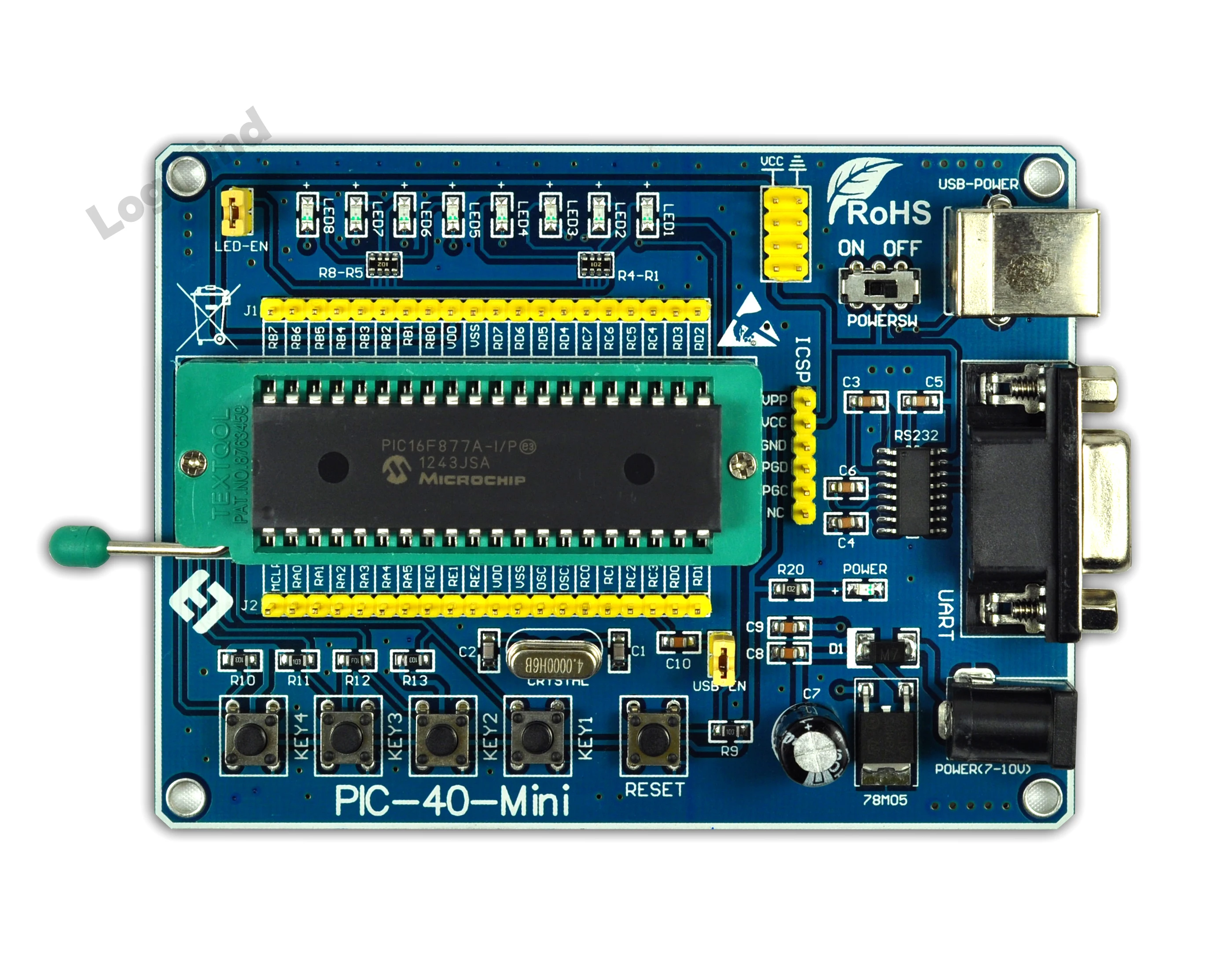 PIC Development Board /PIC Learning Board /PIC-40-MINI with PIC18F4550 Chip USB Development