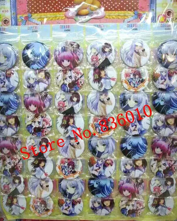 

New 48pcs/set Cartoon Japanese Anime Round Brooch Button Pin 4.5 cm DIY Gift RB-5