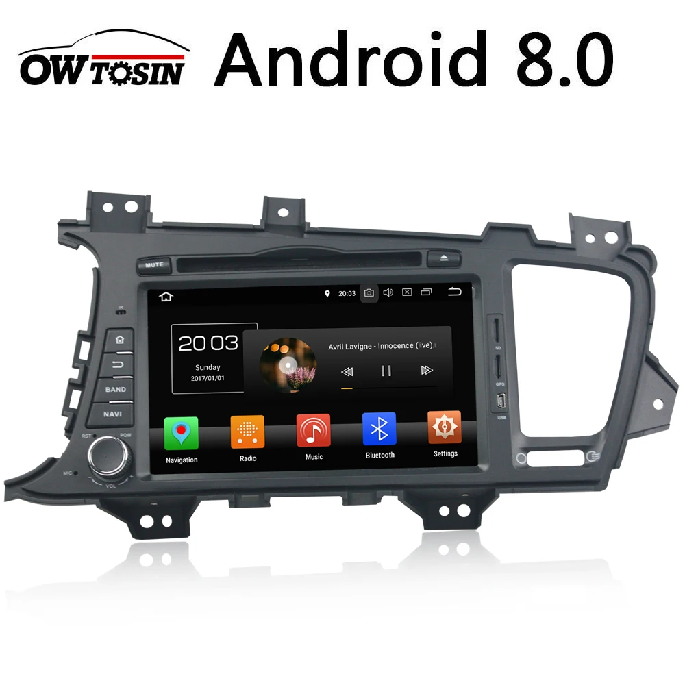 Excellent Android 8.0 Octa Core Car DVD Player Multimedia For KIA Optima III (TF), K5 2010-2013 Left Wheel Car Radio With 4GB RAM 32GB ROM 0