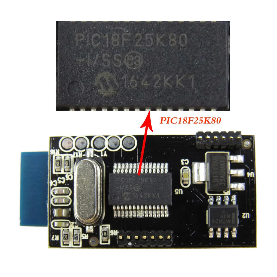 PIC18F25K80 чип мини ELM327 Bluetooth V1.5 OBD2 диагностический инструмент с переключателем ELM 327 V 1,5 OBD 2 OBDII считыватель кода сканер