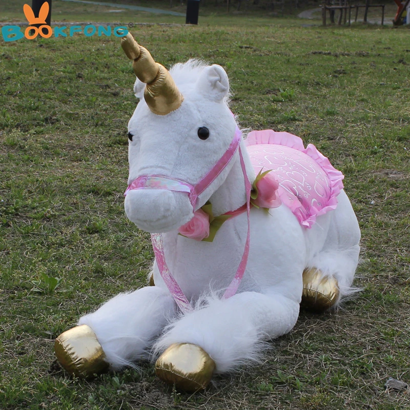 85 cm Jumbo Unicornio blanco juguetes de Peluche Unicornio gigante Animal de Peluche caballo juguete suave Unicornio Peluche muñeca regalo niños foto utilería