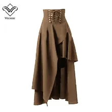 Wechery, сексуальные длинные макси юбки в стиле стимпанк, готическая юбка-корсет в стиле панк, миди, эластичная Женская плиссированная юбка из тюля, новые юбки для вечеринок