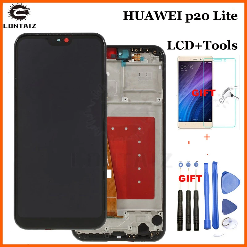 

Huawei P20 Lite LCD Display Touch Screen Digitizer Assembly For Huawei Nova 3e LCD With Frame ANE LX1 LX2 LX3 L23 L03 Screen