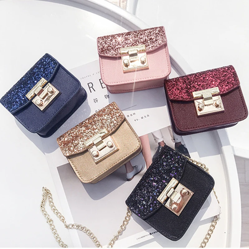 

2018 Ladies Women Crossbody Bag Mini PU Leather Shoulder Bag Women Casual Sequin Messenger Bag Women's Small Flap Evening Bag
