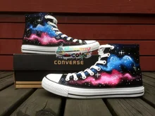 Galaxy Style Stars Nebular Original Athletic Sneakers Hand Painted Canvas Shoes Brand Converse Men Women Skateboarding Shoes