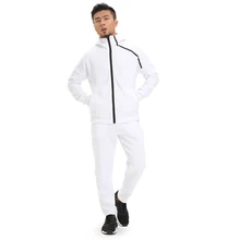 Для мужчин одежда Мода Высокое качество Для мужчин Толстовки с капюшоном на молнии с длинными рукавами Бодибилдинг толстовки костюм тренажерные залы облегающая одежда