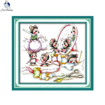 

Little Tailor Counted Patterns Print On Canvas Cross Stitch DIY 11CT 14CT Cross-Stitch Kit Handmade Embroidery for Needlework
