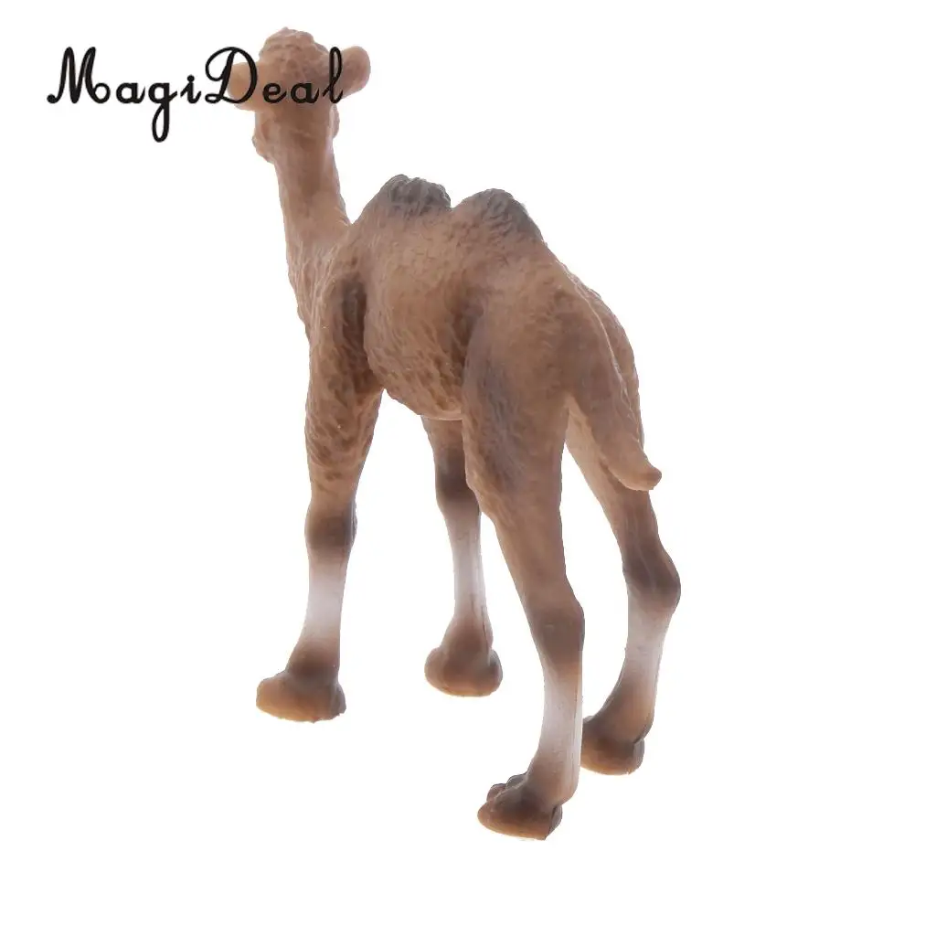 2 Pieces Realistic Wildlife Zoo Animal Camel Alpaca Model Action Figures Playset Kids Children Educational Toy Gift