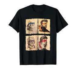 GILDAN брендовая мужская рубашка юмором итальянские художники футболка для любителей искусства черепах