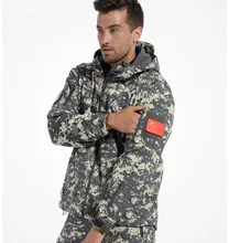 Men Tactical Gear Shark Skin Softshell Outdoor Jacket& Military Pants Waterproof Army Camouflage Hoody Hunting Hiking Clothing