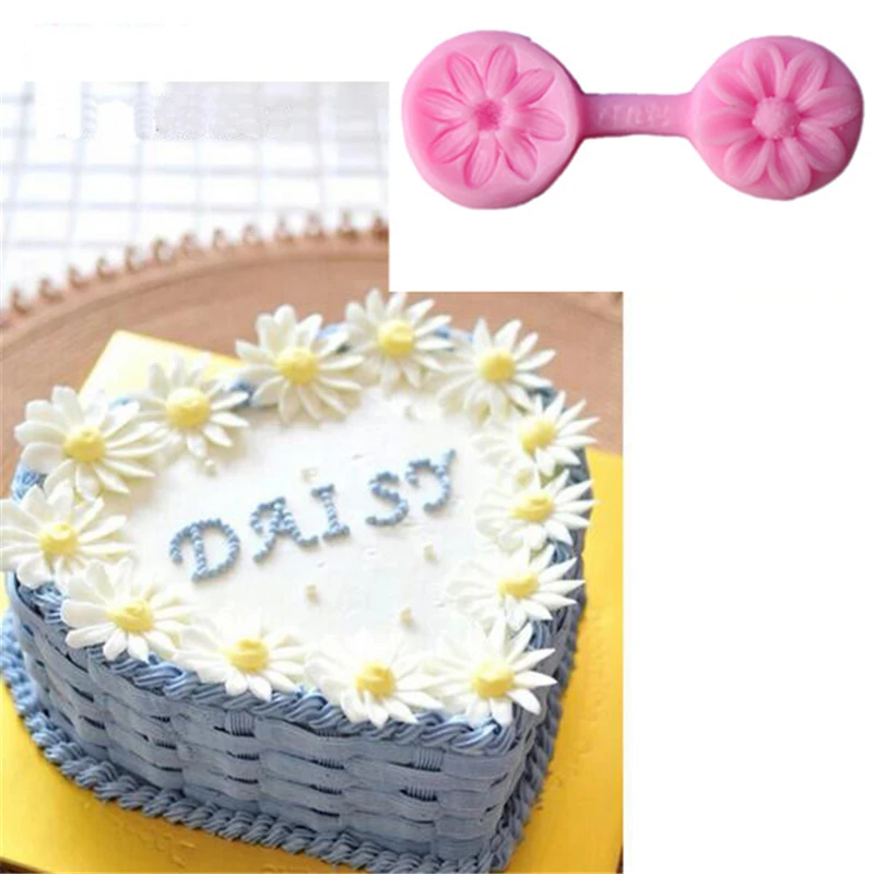 Daisy Flower Shape 3D Silicone Molds Fondant Cake Moulds Cake Cupcake