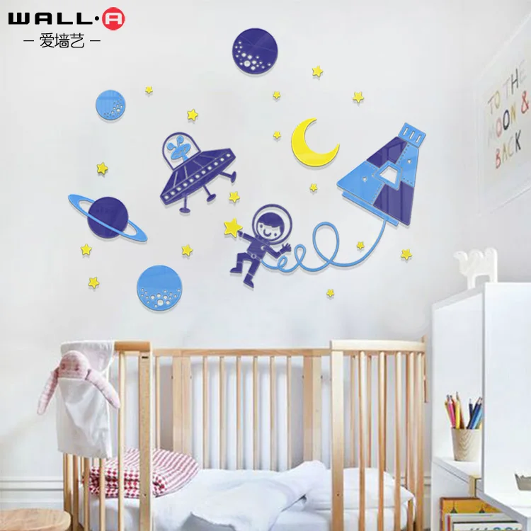 

Wall-A creative 3D Space travel acrylic wall stickers for baby's room kids room