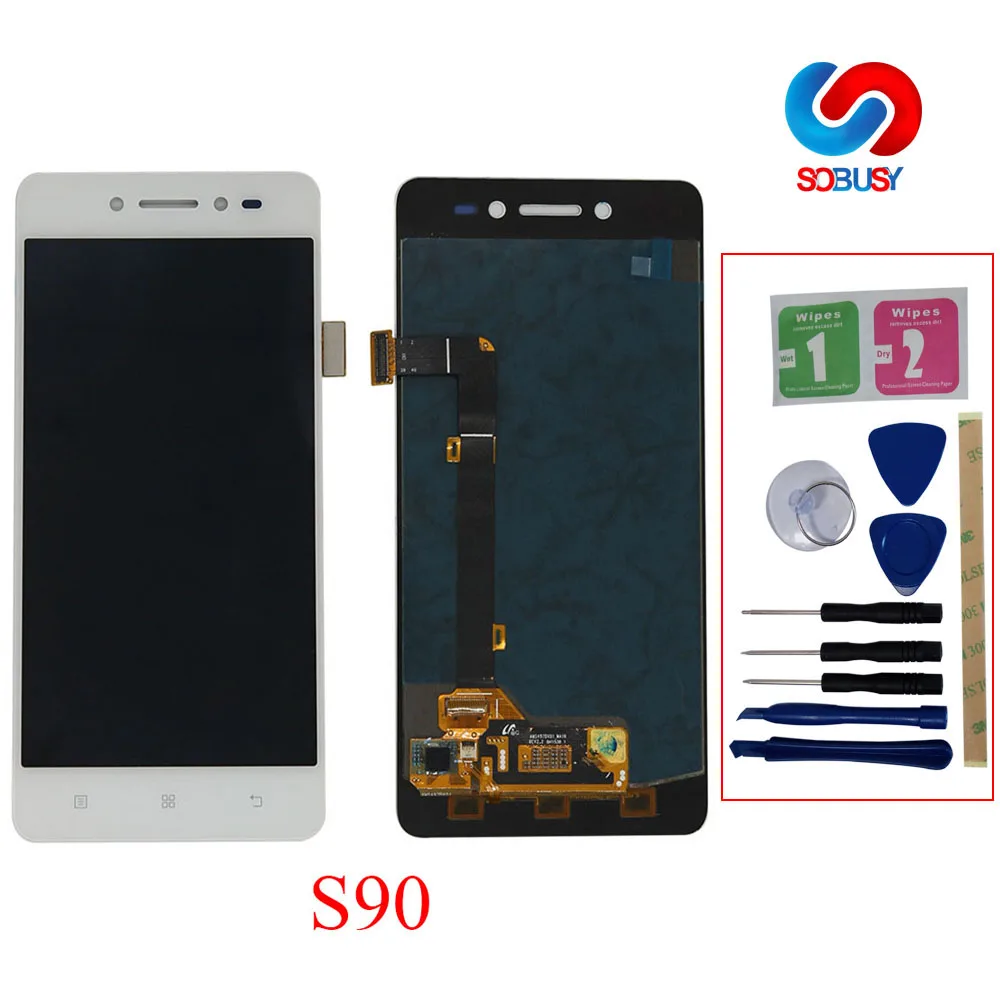 Для Lenovo S90 T U E ЖК экран дисплей рамка сенсорная панель дигитайзер в сборе с рамкой