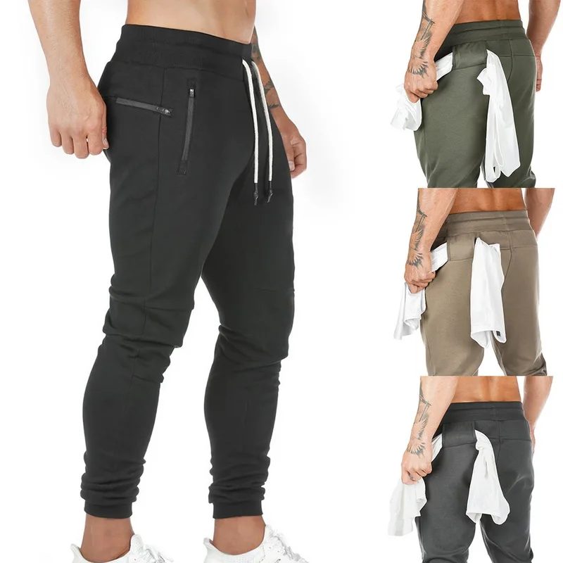 

Trendy Solid Sport Pencil Sweatpants Drawstring Waist Gym Trousers Running Skinny Jogger Casual Track Pants Modish Harem Pants