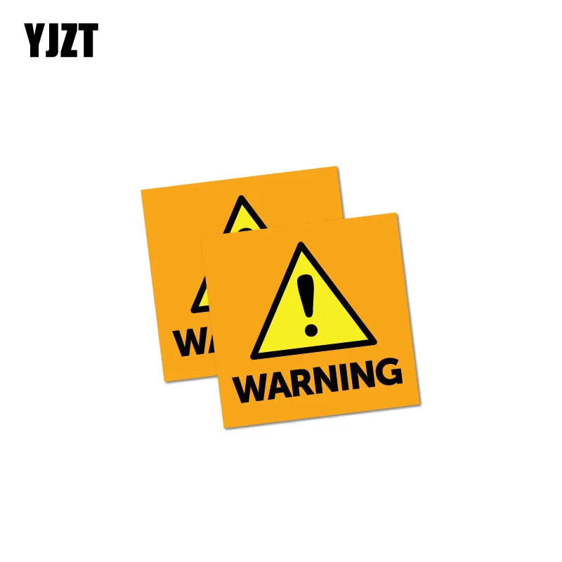 

YJZT 2X 8.5CM*8.2CM Personality Warning Car Sticker Decal PVC Decorate 12-0999