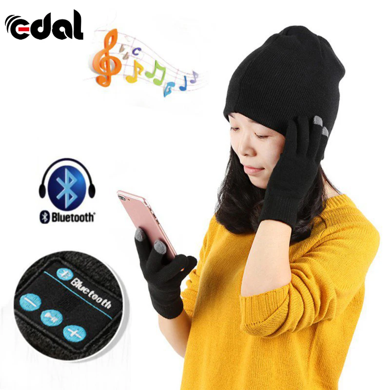 EDAL Bluetooth Warm Winter Beanie Hat Wireless Bluetooth Smart Cap