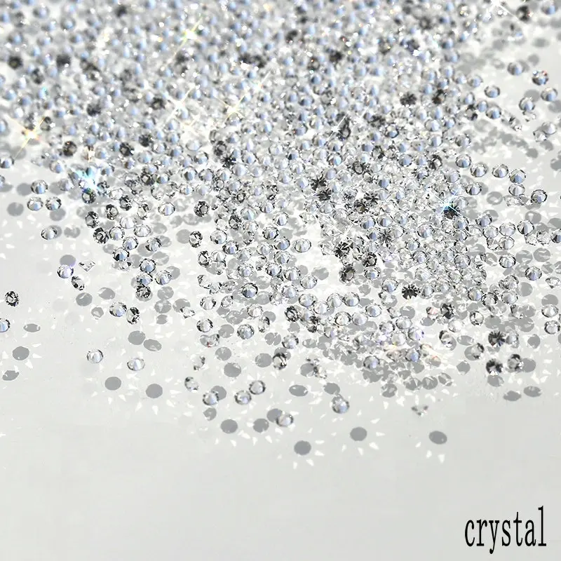 1,1 мм разноцветный цирконий микро с украшением в виде кристаллов Стразы мини нейл-арта, блестящие бусины для собственными руками сделай сам, украшение для ногтей, 1440 шт./упак
