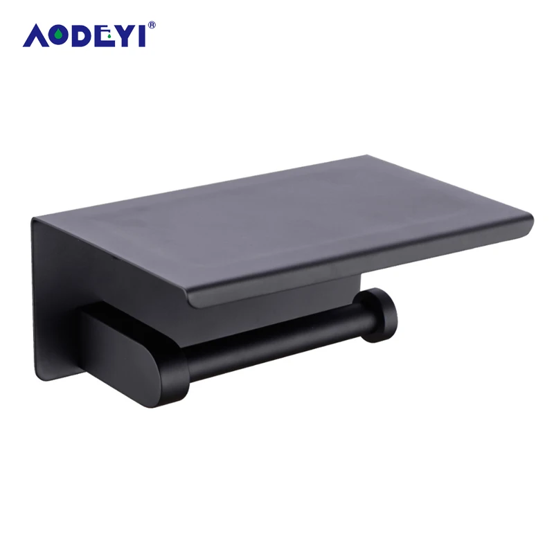 

AODEYI Black Stainless Steel Paper Box Roll Holder Toilet Paper Holder Tissue Box Bathroom Accessories Matte Black Or Chrome