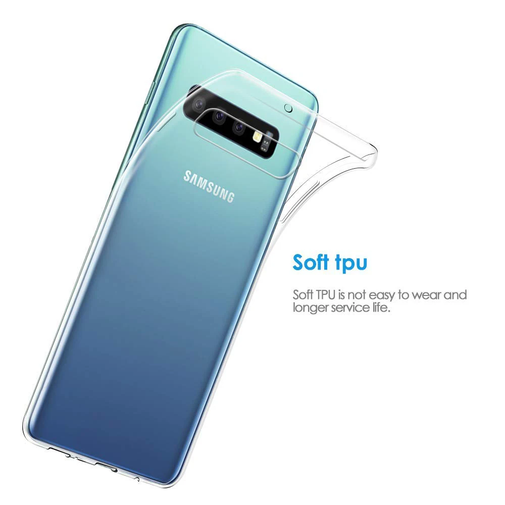 Чехол для samsung Galaxy S10 Plus Lite чехол телефона задний Прозрачный Силикон ТПЭ мягкий S10E