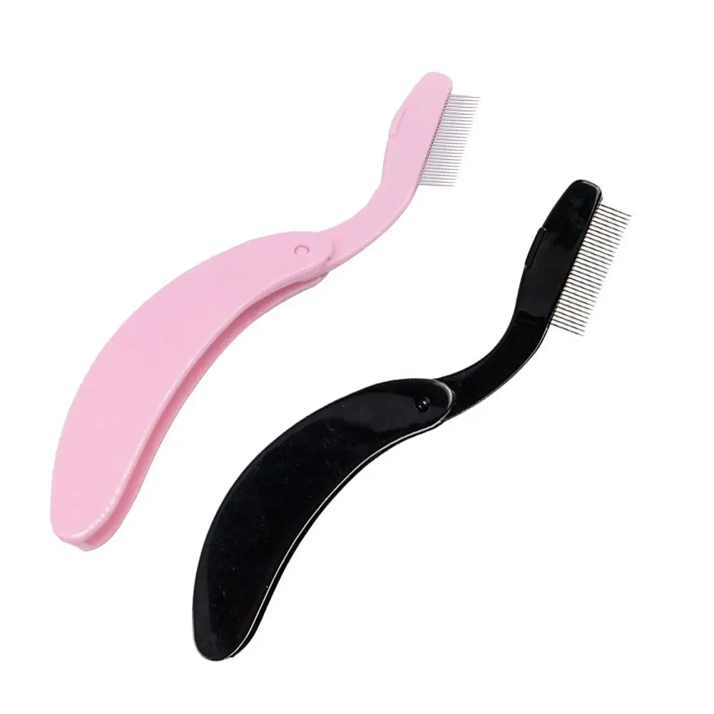 

Professional Women's Makeup Tool Stainless Steel Folding Eyebrow Eyelash Comb Mascara Make Up Beauty Tool