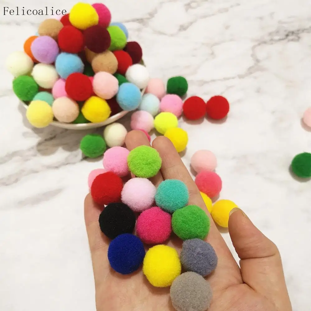 

20g 8/10/15/20/25/30mm Mini Fluffy Pompom Mixed Color Soft Pom Pom Balls For Wedding Home Decoration DIY Toys Craft
