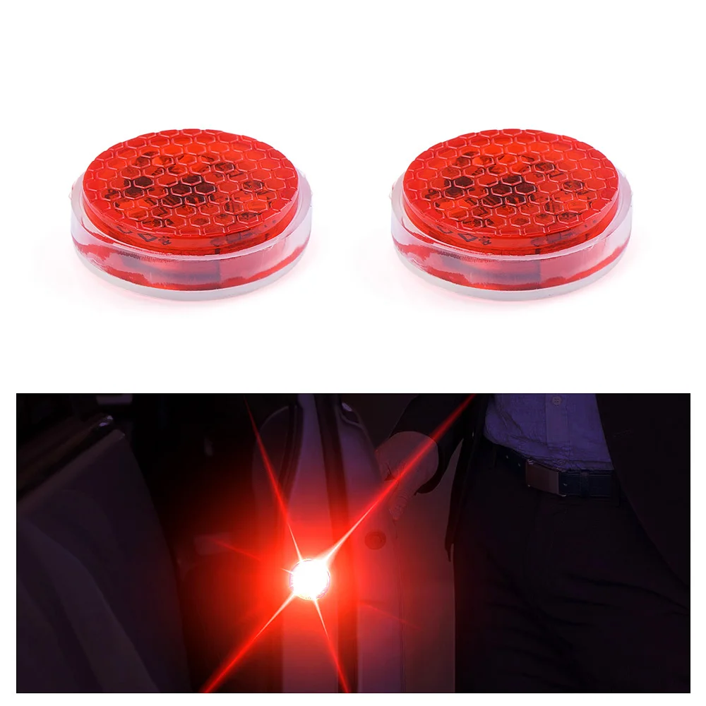 Universal Car Door LED Opened Warning Red Flash Light Kit Wireless Anti-Collid