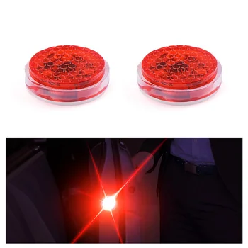 

2pcs Universal General Car Door LED Opening Warning lamp safely Flash Light Red Kit Wireless Anti-collid signal light