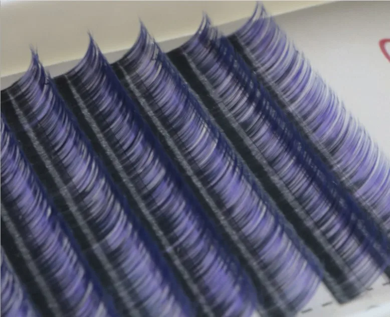 New C/D curl 0.1mm 8 13mm false lashes Gradient purple color eyelash