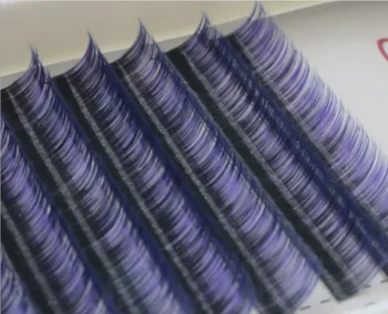 

New C/D curl 0.1mm 8-13mm false lashes Gradient purple color eyelash individual colored lashes Faux volume eyelash extensions