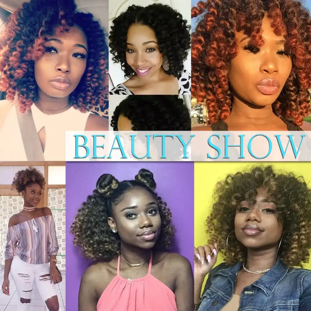 Leeven Jumpy Wand Curl Crochet Braid Hair Jamaican Twist Bounce
