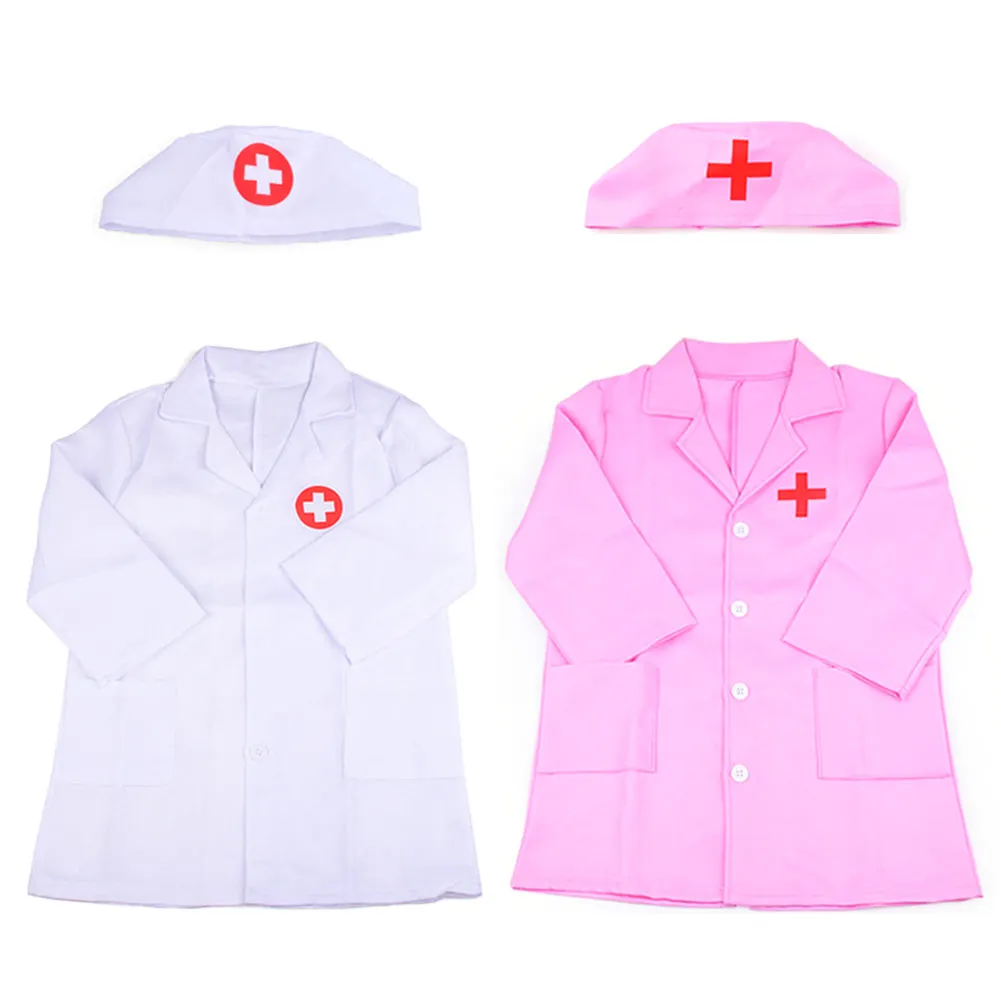 Детская форма для ролевых игр, детская одежда, костюм для ролевых игр, костюм доктора, белое платье, униформа медсестры