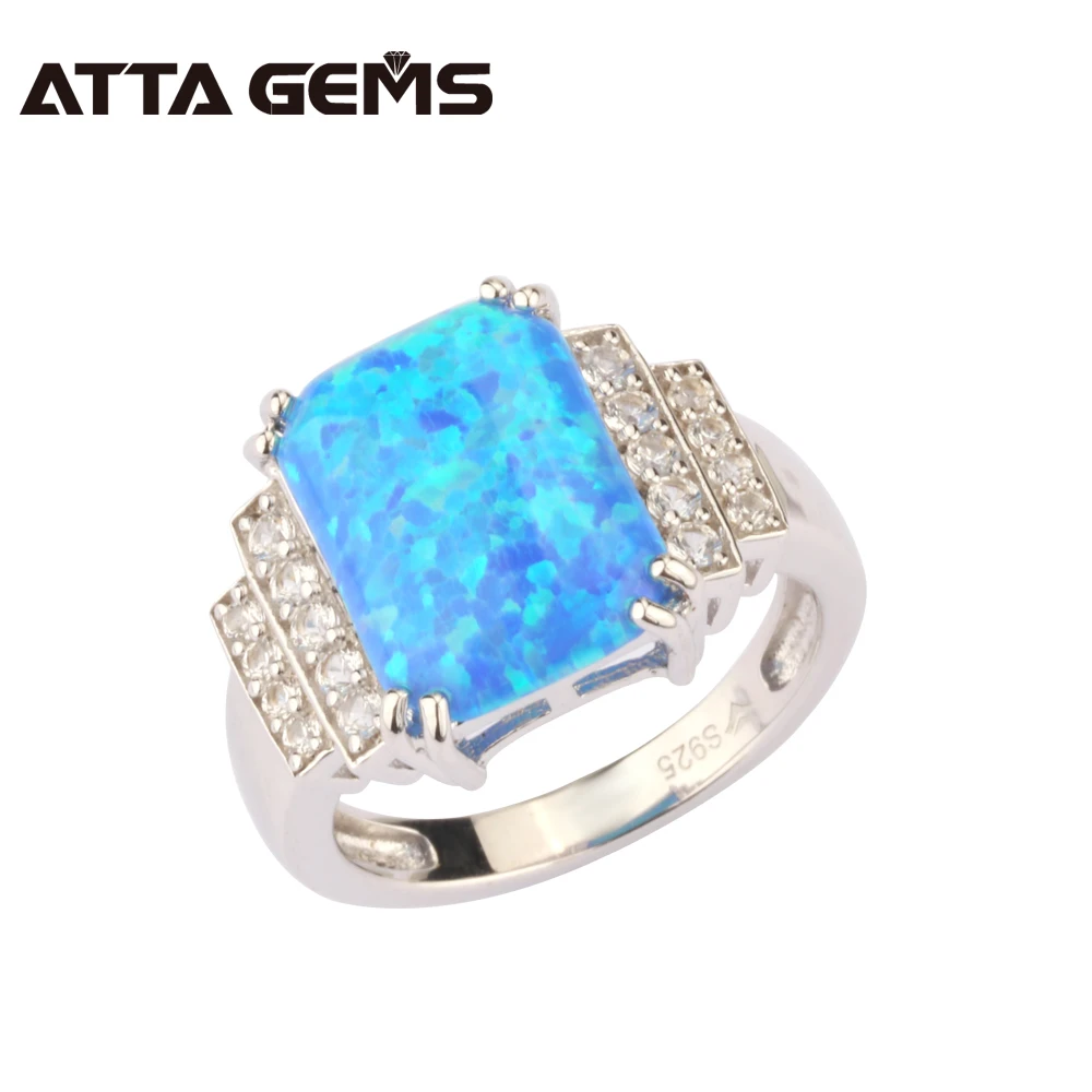 Blue Opal Silver Ring For Women Created Opal Stone Solid Silver Ring Colorful Opal 925 Silver Ring Special Design Factory Price Blue Opal Silver Ring For Women Created Opal Stone Solid Silver Ring Colorful Opal 925 Silver Ring Special Design Factory Price