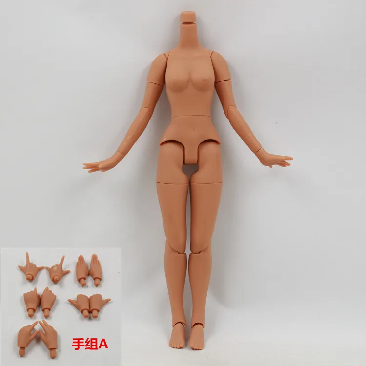 DIY Обнаженная кукла BJD шарнирное тело 12 дюймов черная кожа шарнирное тело для 1/6 Аксессуары куклы формы - Цвет: NO 8