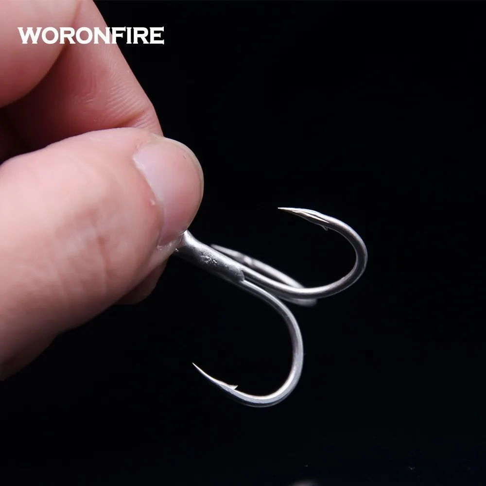 WALK FISH 10pcs/lot Thicker Treble Hook Strong Pull 4#-10# High