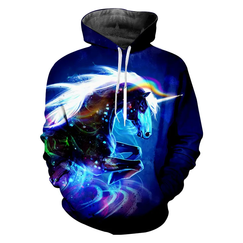 

Cool Design Unicorn 3D Blue Printing Hoodies Men Brand Loose Casual Sweatshirts Boy Pullover Jacket Streetwear Tracksuit Clothes