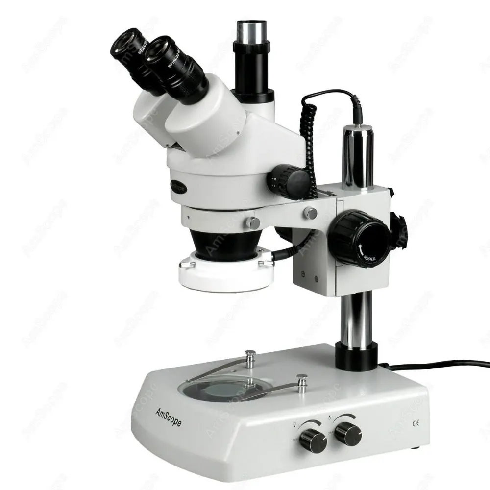 

LED Trinocular Stereo Microscope--AmScope Supplies LED Trinocular Zoom Stereo Microscope 3.5X-180X